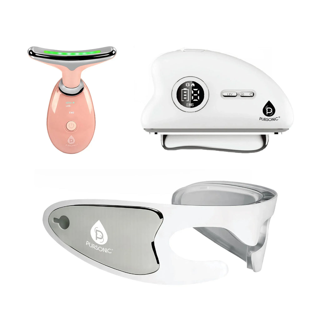Pack Rajeunissement LED 7-en-1 Avancé - Baguette Sculptante, Masque Yeux & Gua Sha - Eclat-Lifestyle