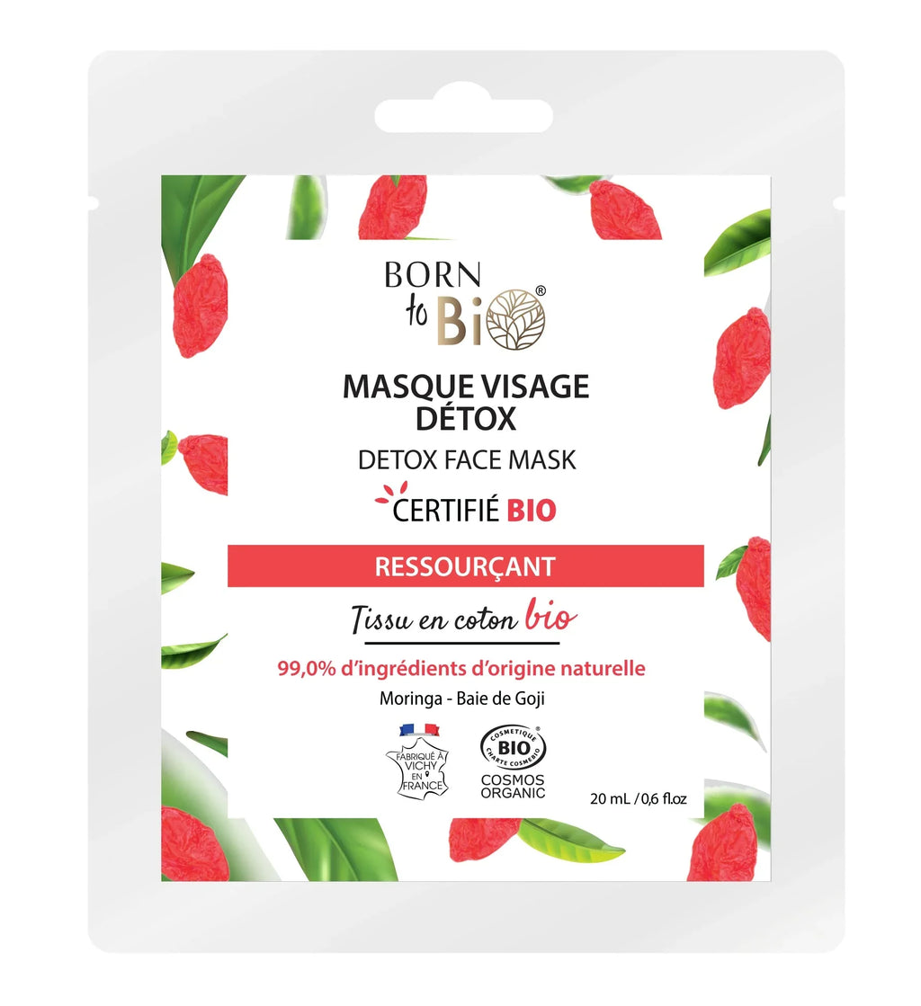 Masque visage Détox en coton - Certifié Bio - Eclat-Lifestyle