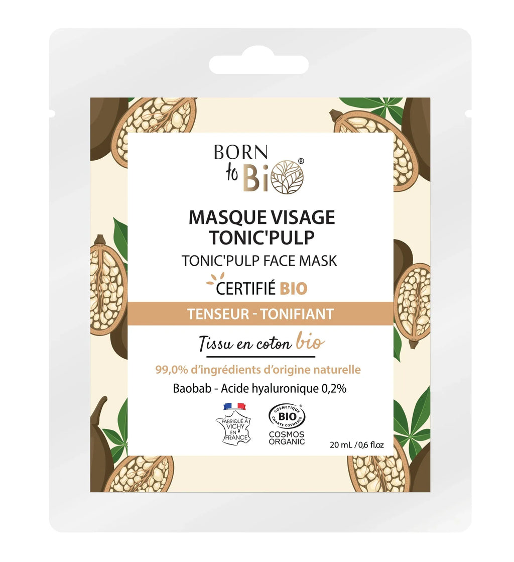 Masque visage Tonic'Pulp en coton - Certifié Bio - Eclat-Lifestyle