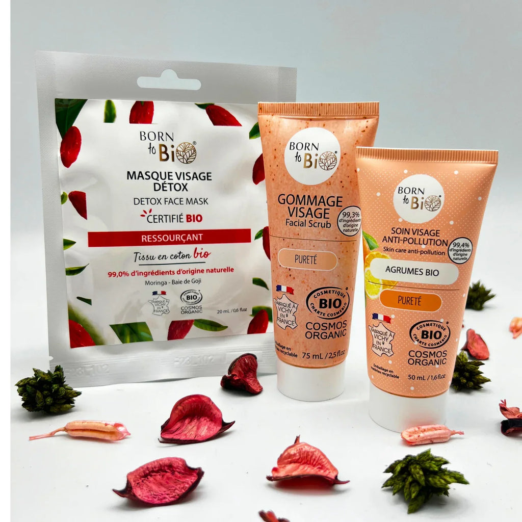 Masque visage Détox en coton - Certifié Bio - Eclat-Lifestyle