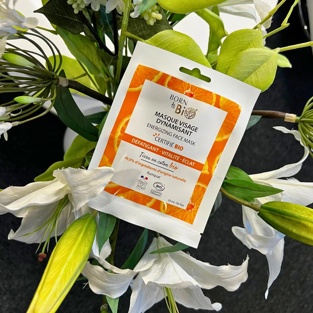 Masque visage Dynamisant en coton - Certifié Bio - Eclat-Lifestyle