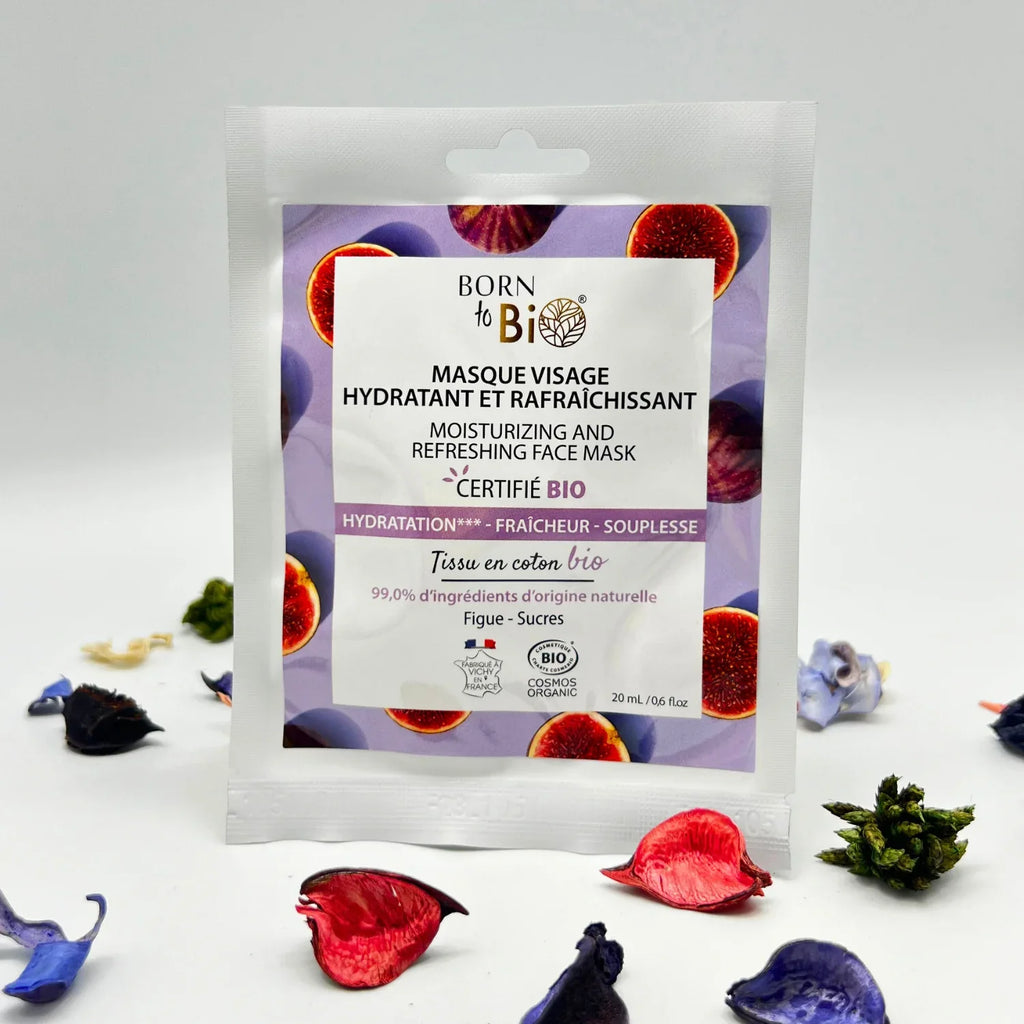 Masque visage Hydratant et Rafraîchissant en coton - Certifié Bio - Eclat-Lifestyle