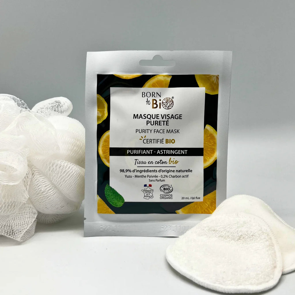 Masque visage Pureté en coton - Certifié Bio - Eclat-Lifestyle
