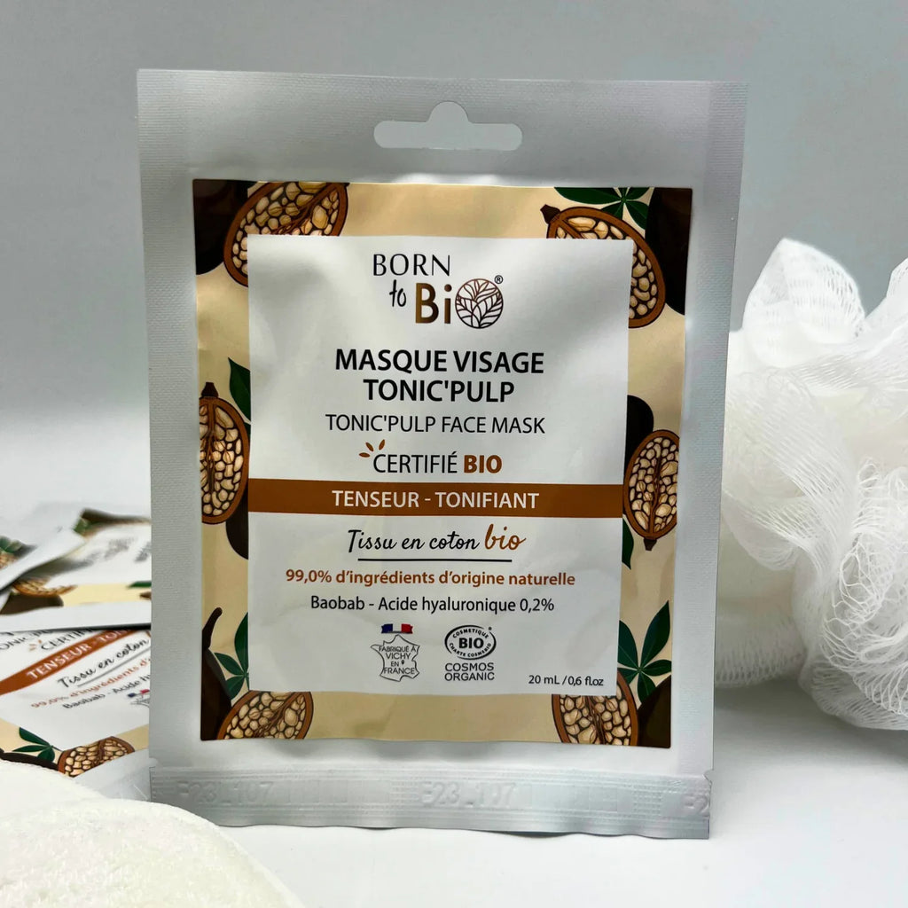 Masque visage Tonic'Pulp en coton - Certifié Bio - Eclat-Lifestyle